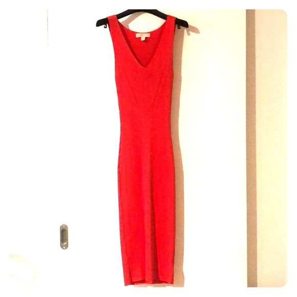 Michael Kors v neck ribbed knit dress (worn once) - Picture 2 of 3
